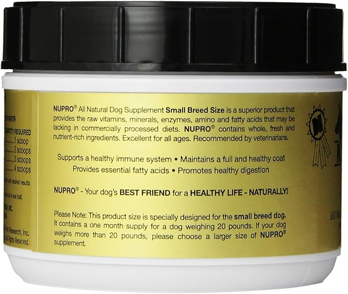 Nutri-Pet Research Nupro Dog Supplement, Small Breed, 1-Pound