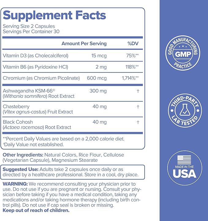 O Positiv MENO Vitamins for Menopause - Hormone-Free Menopause Supplement for Women - Black Cohosh & Ashwagandha KSM-66 - Helps Relieve Hot Flashes, Night Sweats, Mood Swings - 30 Servings (Pack of 2)