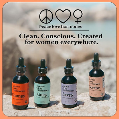 peace. love. hormones. Soothe Herbal Drops - Hormone Balance for Women - Helps Support Hormonal Balance, Menstrual Health & Helps Reduce PMS Discomfort