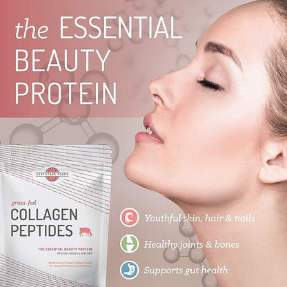 EARTHTONE Collagen Peptides Powder | Paleo-Friendly Hydrolyzed Grass-Fed Non-GMO Protein, 16 oz