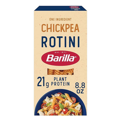 Barilla Chickpea Rotini Pasta, 8.8 oz - Vegan, Gluten Free, Non GMO & Kosher - Made with Plant Based Protein