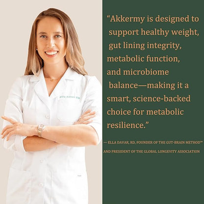 Akkermansia Probiotic for Appetite Suppressant & Craving Control | Increases GLP-1 for Weight Loss | 60 Day Supply | Made in USA | Bacillus Coagulans, B2, D3 & Chromium | SIBO Friendly, Vegan