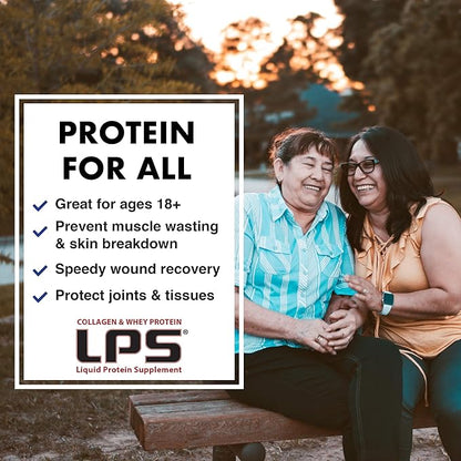 Nutritional Designs LPS Liquid Collagen & Whey Protein Supplement - Non-GMO Drink, Sugar-Free - Promotes Healthy Skin & Hair for Men & Women, Grape, Single Serve (25 Packets)