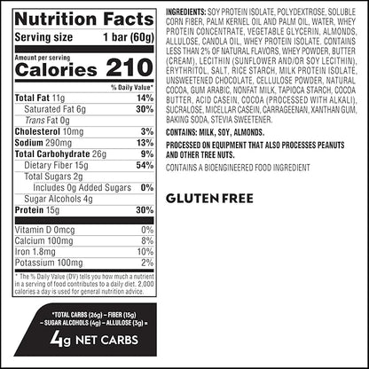 New Atkins High Protein Bars, Cookie Fusion Flavor, 15g of Protein, 4g Net Carbs, 4 Count (Pack of 3)
