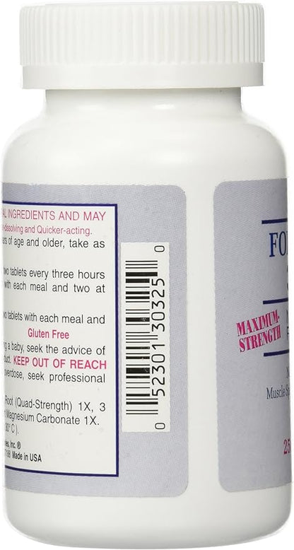 Dee Cee Labs Formula 303 Maximum Strength All-Natural Relaxant Tablets, 250 Tablets; All-Natural Relaxant containing Magnesium for Sore Muscles, Passion Flower, and Valerian Root