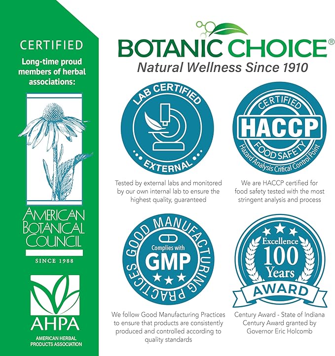 Botanic Choice Herbal Gas & Bloating Formula – Natural Digestive Support with Ginger, Peppermint & Caraway – 30 Vege Capsules
