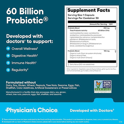 Physician's CHOICE Gut Guardian Bundle: Advanced Bloating & Digestion Support with 60 Billion Probiotic, Digestive Enzymes & Bloat + Gas Probiotic - Daily Gut Health Support for Women and Men