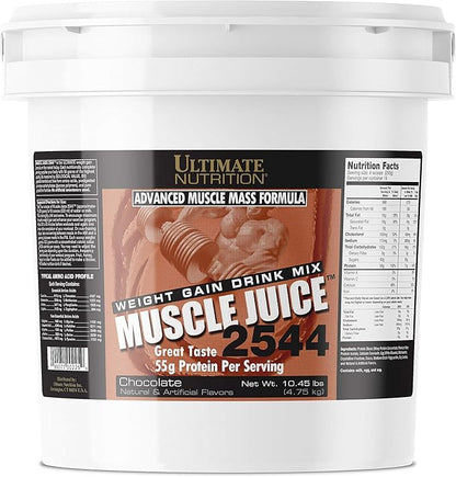 Ultimate Nutrition Muscle Juice, Weight Gain Drink Mix - Mass Gainer Workout Powder for Men & Women - Supplement for Lean Muscle Growth & Immune Support with 55g Protein - Chocolate, 10.45lb