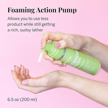Pixie Feminine Wash – Healthy Foaming Cleaner with Natural Ingredients – More Foam Wash in Bottle Than Any Other Brand – pH Balanced & Plant Based – for Your Menstrual Cups and Discs, 6.5 Fluid oz