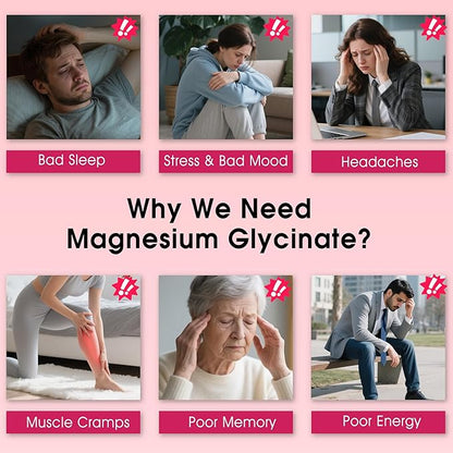 Magnesium Glycinate Gummies 400 mg with Ashwagandha,Magnesium Malate & L-Theanine for Women Men & Kids Adults,Chewable Complex Supplements for Sleep,Calm,Nerves,Heart,Muscles,90 Count