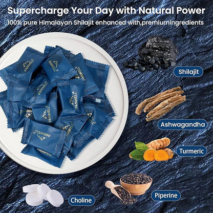 Shilajit Gummies, gummy supplements，shilajit for men gummies，shilajit for women gummies，Seamoss & Turmeric | Zero Sugar Energy, Cortisol Balance, Sleep, Immune & Overall Health Support – 60 Gummies