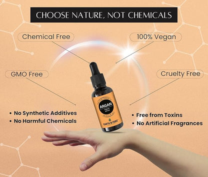 Earth N Pure Argan Oil for Hair Styling, Hair Growth, Hairfall Control - Natural and Therapeutic Grade 100 ml