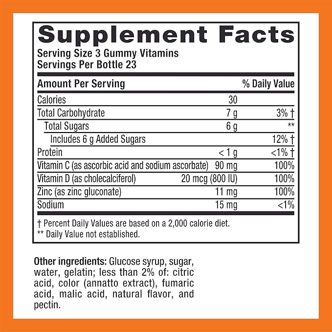 Zicam Daily Immune Support,Gummy Supplement,Zinc,Vitamin C and Vitamin D,Citrus Strawberry Flavor,70 Count (Pack of 2)