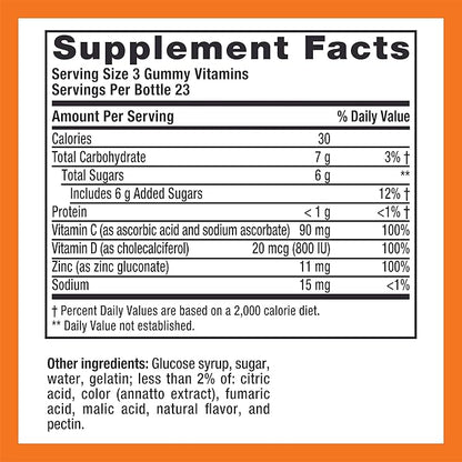 Zicam Daily Immune Support,Gummy Supplement,Zinc,Vitamin C and Vitamin D,Citrus Strawberry Flavor,70 Count (Pack of 2)