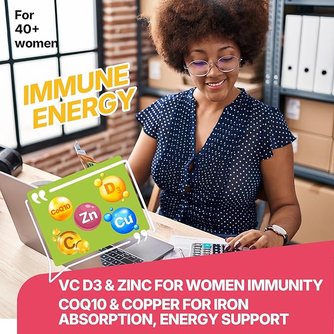 Liposomal Vitamin C 1000mg + D3 5000IU + Zinc Filled Gummies, Folate 800mcg Chewable Supplement, Elderberry for Immune, Hyaluronic Acid, VE, for Beauty, Energy & Overall Health, Sugar Free, Natural ﻿