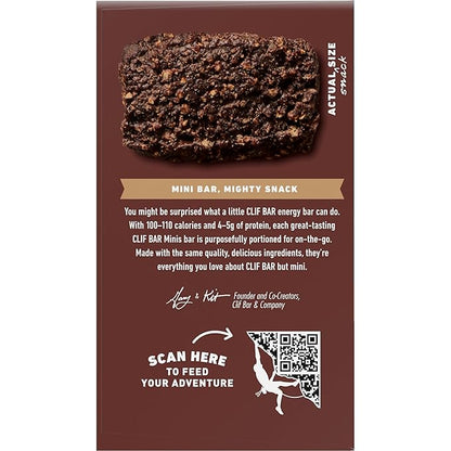 CLIF BAR Minis - Chocolate Brownie Flavor - Made with Organic Oats - 4g Protein - Non-GMO - Plant Based - Snack-Size Energy Bars - 0.99 oz. (20 Pack)