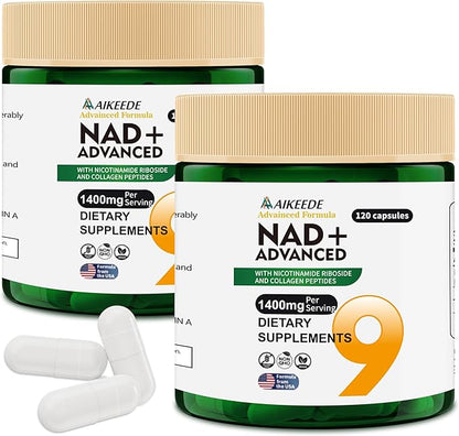 NAD Supplements,Liposomal NAD+ with Resveratrol,1400mg Per Serving,120 Capsules,Supplements for Anti-Aging,Skin Repair,Fatigue Relief,Immunity Enhancement and Antioxidant