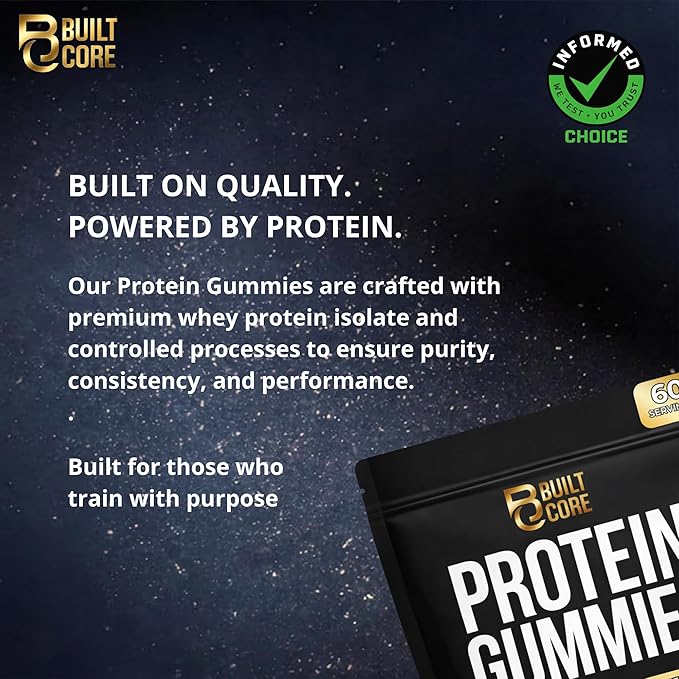 Whey Isolate Protein Gummies – 10g Per Serving – 240 Count (2 Month Supply) – Sugar Free High Protein Snack – Low Carb & Gluten Free – for Men & Women