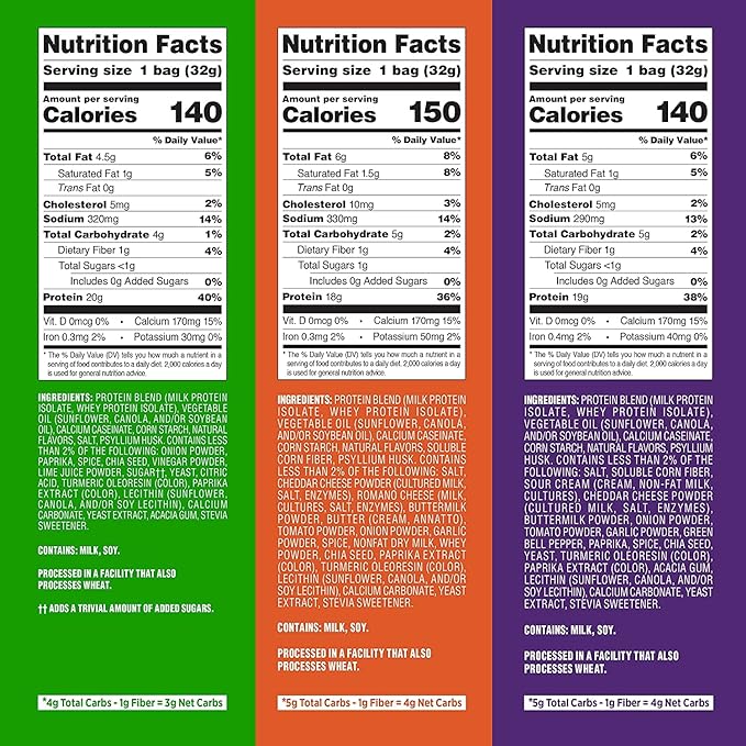 Quest Nutrition Protein Chips Variety Pack Bundle, High Protein, Low Carb, 24 Count