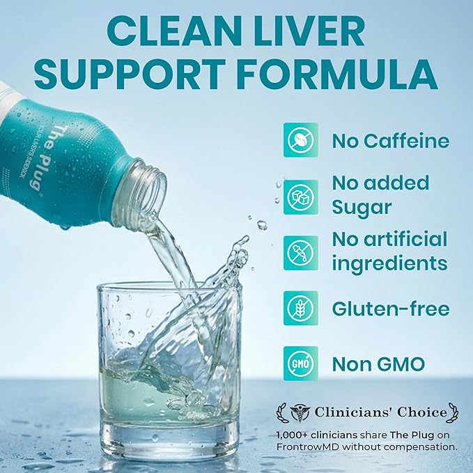 The Plug Liver Cleanse & Detox Drink | Organic Herbal Liquid Supplement with Electrolytes, Superfruits & Plant-Based Nutrients | Supports Hydration, Energy, Immunity & Liver Health