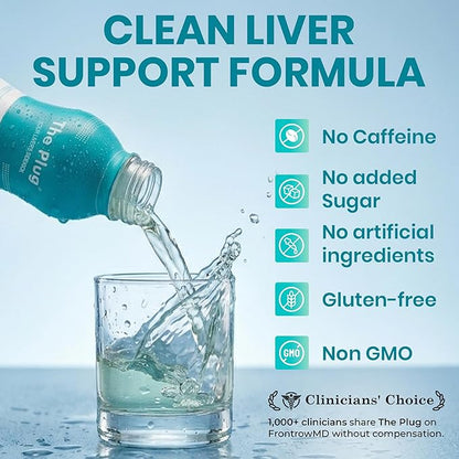 The Plug Liver Cleanse Detox & Repair Drink Electrolytes Organic Herbal Liquid Detoxify Body Plants Supplement Support Weight Loss Natural Health Hydrate Sports Energy Immunity Shots Minerals Vitamins