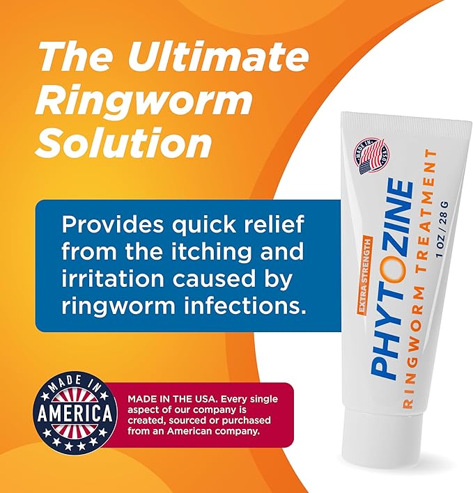 Anti Fungal Cream For Skin With 1% Tolnaftate - Ringworm Treatment For Humans - Effective Athletes Foot Treatment Cream - Nourished by 15+ Natural Oils & Botanicals - Made in USA - 1 oz