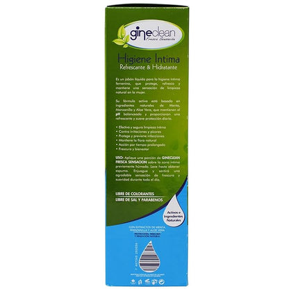 BOE Gineclean Feminine Wash 16 oz, Natural Intimate Cleanser with Mint, Chamomile & Aloe Vera – pH Balanced, Refreshing & Moisturizing - Paraben-Free, Dye-Free, Salt-Free - Daily Hygiene for Women