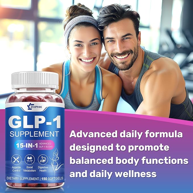 GLP-1 Supplement Natural Activator Formula GLP1 for Women & Men, with Probiotic, Hops, Green Tea for Energy, Gut Health, Hunger & Metabolism Support, 150 Count