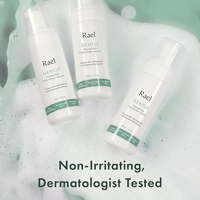 Rael Feminine Wash, Foaming Cleanser for Women, Unscented, Clean Ingredients (5oz, 4 Pack)