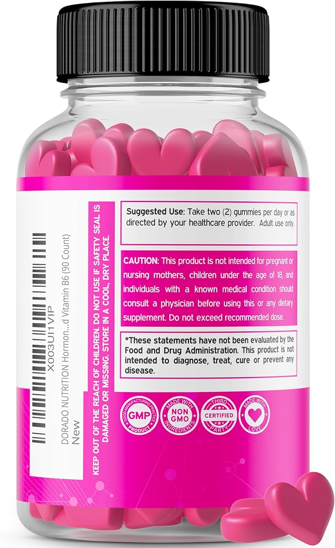 Feminine Balance For Women Gummies & PMS Gummies (90 Count) - Natural Feminine Balance for Women - Cramps, Bloating, Mood Swings, Hot Flashes - Formulated with Cranberry, Dong Quai & Chasteberry