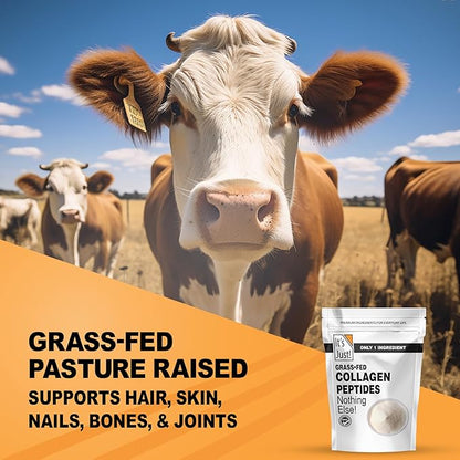 It's Just! - Collagen Peptides (1.25lb) Grass-Fed Protein Powder, Unflavored, GLP-1 Friendly, Heavy Metal Tested by 3rd Party Lab, Type I & III, Hydrolyzed to Dissolve Quickly, 20oz