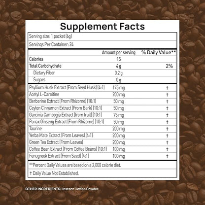 Slim Coffee GLP-1 Supplement | GLP 1 Booster to Control Appetite and Cravings | Great Tasting Metabolic Support - Coffee Bean Extract, Green Tea, Yerba Mate (Regular)