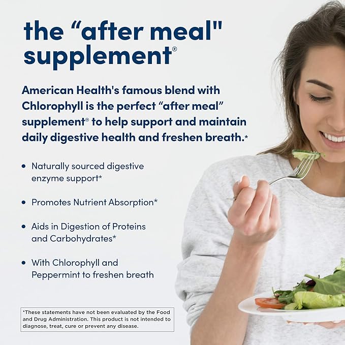 American Health, Papaya Enzyme with Chlorophyll, 250 Count