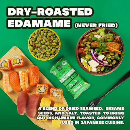 Where You Bean Edamame Beans Snack (Seaweed Furikake) - Crunchy and Dry Roasted Edamame Beans - High Protein Snacks, Keto and Vegan Healthy Snacks for Adults & Low Carb Asian Snack 0.9 oz (Pack of 8)