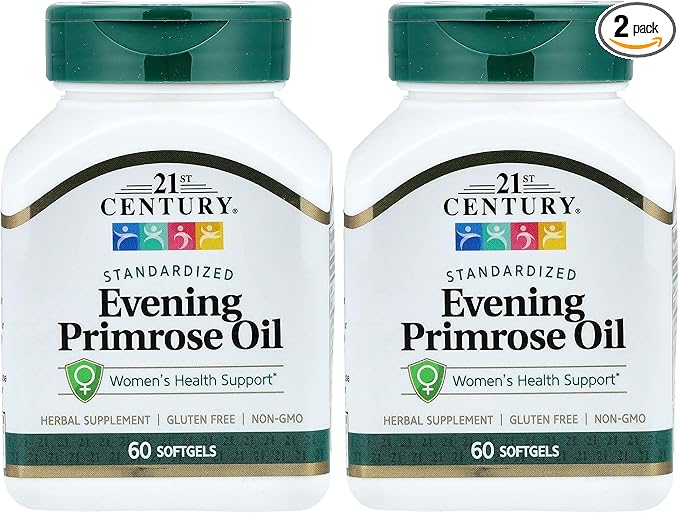 21st Century Evening Primrose Oil Softgels, 60 Count (Pack of 2)