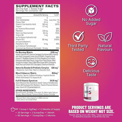 EHP Labs OxyShred Pre Workout Powder & Shredding Supplement - Preworkout Powder with L Glutamine & Acetyl L Carnitine, Energy Boost Drink - Passionfruit, 60 Servings
