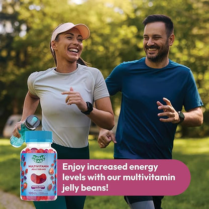 Human Beanz Multivitamin Jelly Bean Gummies with Zinc for Men and Women, Immune Support Dietary Supplements for Adults, Vegetarian, 120 Berry Blast Jelly Beans, Kosher