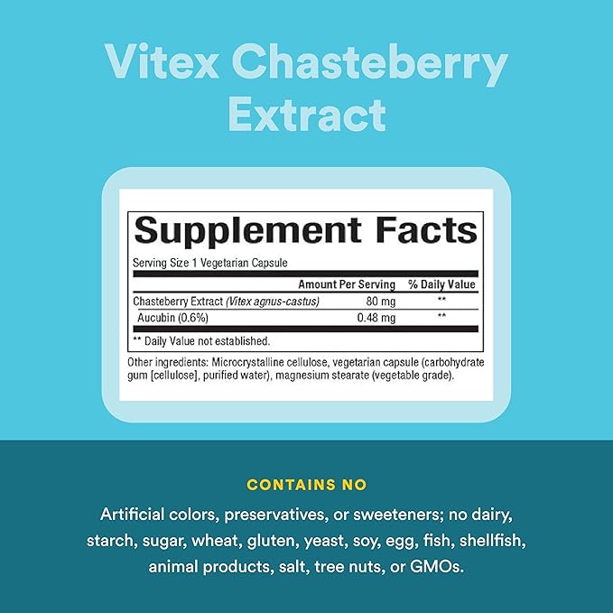 WomenSense by Natural Factors, Vitex Chasteberry Extract, Helps Sooth Symptoms of PMS and Menopause, 90 capsules (90 servings)