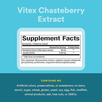 WomenSense by Natural Factors, Vitex Chasteberry Extract, Helps Sooth Symptoms of PMS and Menopause, 90 capsules (90 servings)