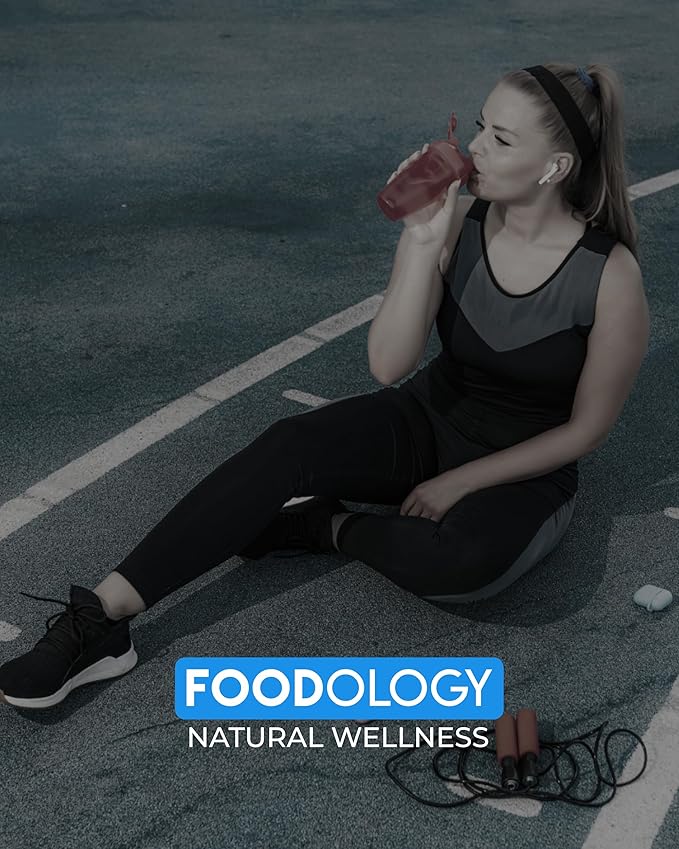 FOODOLOGY Bottle for Drink Mix (Red, 16.9fl oz) - Leak Proof, Lightweight, Durable Sports Water Bottle. Reusable for Gym, Outdoor, Travel. BPA Free, Clear Beverage Container with Marker