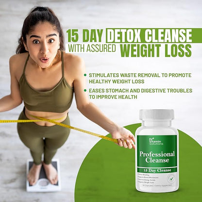 15 Day Gut Cleanse Detox for Women w/ GLP-1 Support - Natural Colon & Detox Cleanse for Weight Loss - Bloating & Constipation Relief - Flushes Toxins & Supports Immunity - 60 Ct.