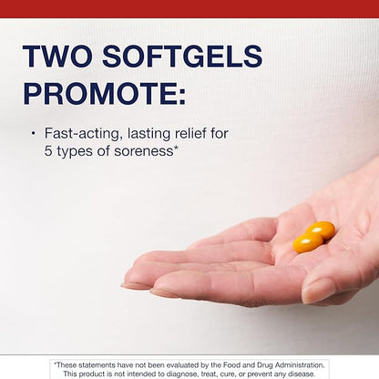 Metagenics Rapid Relief - Herbal Softgel with Turmeric & Boswellia - Supports Fast Relief for Muscle, Back & Joint Discomfort* - Drug-Free, Non-GMO, Gluten-Free - GMP Certified Facility - 60 Softgels