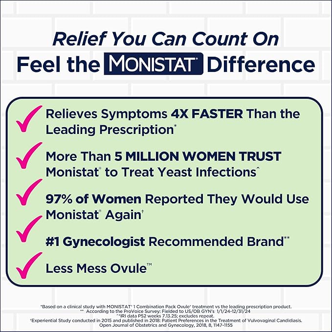 Monistat 3-Day Yeast Infection Treatment for Women, 3 Pre-Filled Miconazole Cream Applicators & External Itch Relief Anti-Itch Cream (9g Tube) Combo Pack, Regular Strength