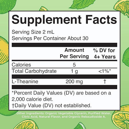 MaryRuth's L Theanine 200mg Liquid Drops | Mood Support for Adults & Kids | Focus Supplement | Natural Sleep Support | Vegan | Non-GMO | Gluten Free | 30 Servings (Pack of 2)