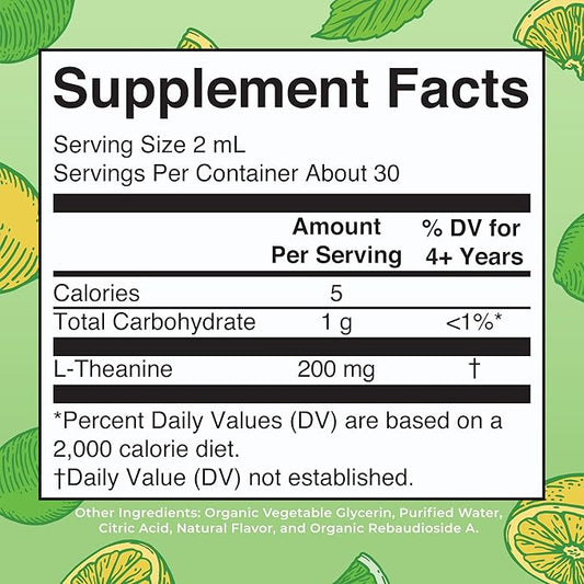 MaryRuth's L Theanine 200mg Liquid Drops | Mood Support for Adults & Kids | Focus Supplement | Natural Sleep Support | Vegan | Non-GMO | Gluten Free | 30 Servings (Pack of 2)
