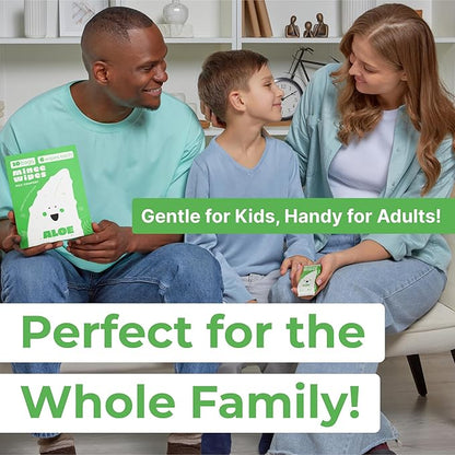 Impossibly Compact Travel Wipes - 99.5% Water - Safe for Sensitive Skin & Hypoallergenic, Resealable, Thick & Durable - For Adults, Kids & Baby Care - Aloe, 10 Pack Total 60 Wipes