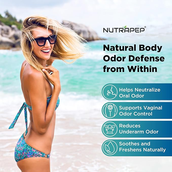 Body Deodorizing Supplement - Odor Eliminator & Internal Deodorant Pills for Fresh Breath Skin Health & Detox - Full Body Deodorizer Capsules with Chlorophyll Complex Vitamins
