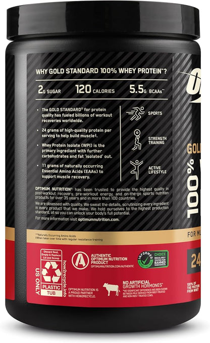 Optimum Nutrition Gold Standard 100% Whey Protein Powder, Cinnamon Roll, 1 Pound (Pack of 1)