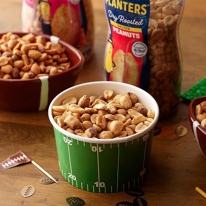 PLANTERS Salted Peanuts, Dry Roasted Peanuts, Party Snacks, Plant Based Protein, Snacks For Adults, 16 Ounce (Pack of 2)
