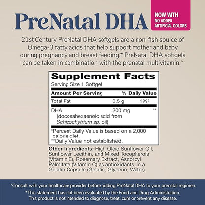 21st Century PreNatal DHA Softgels, 30 Count